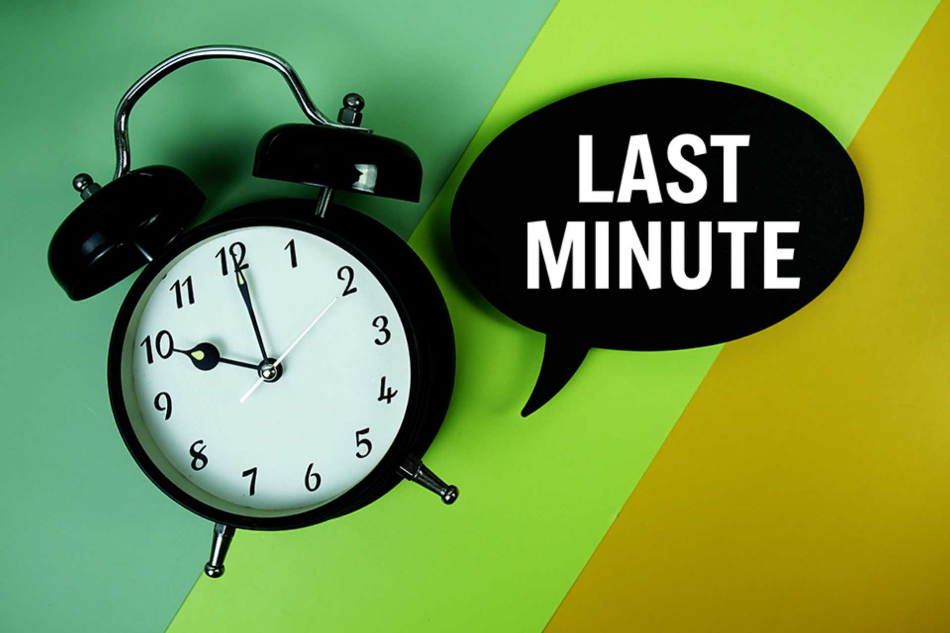 Last Minute und Wecker